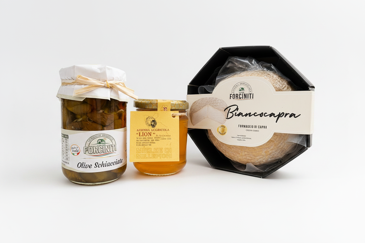 Box Sapori di Calabria – Biancocapra, Miele & Olive Schiacciate
